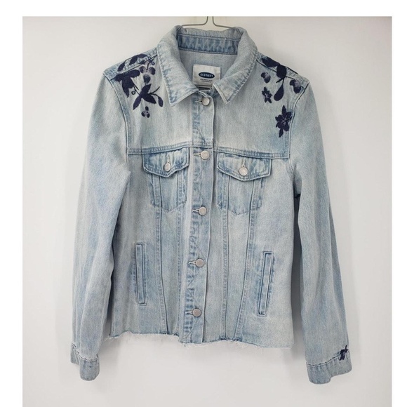 Old Navy Jackets & Blazers - Floral Jean Jacket